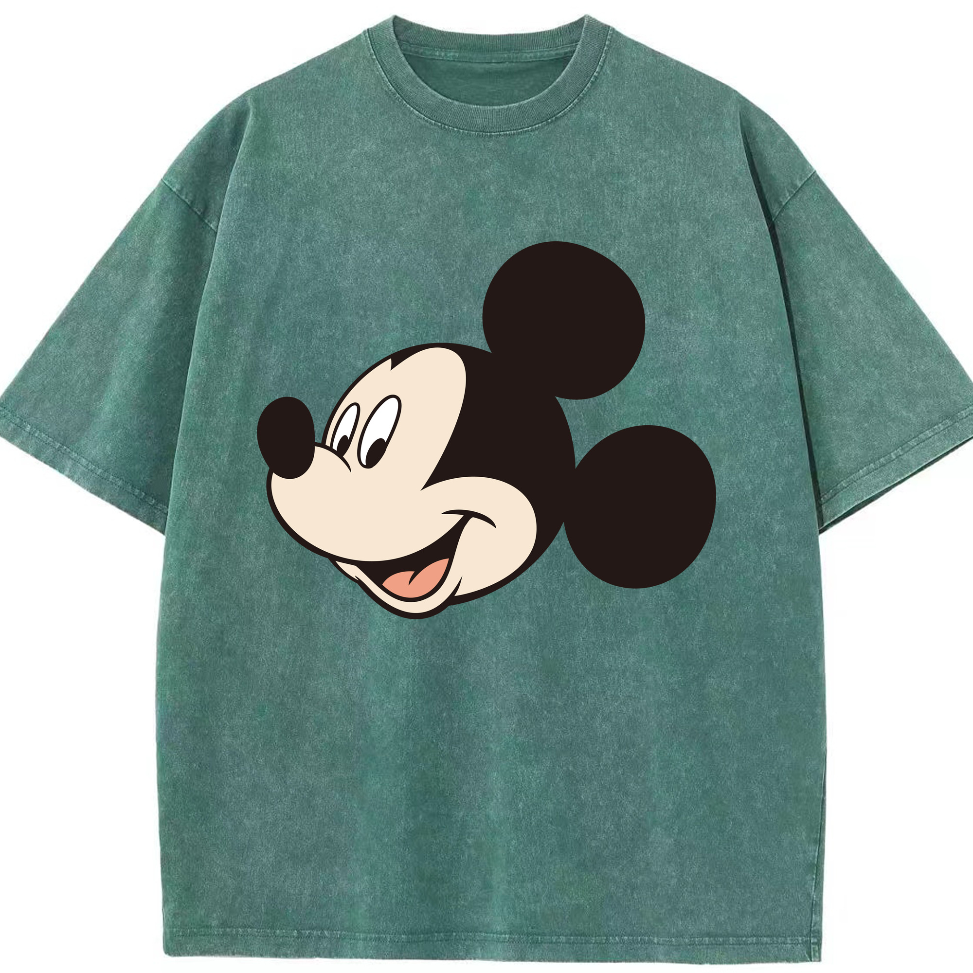 （画像用） ミッキーマウス Mickey Mouse 綿100% ヴィンテージ風 半袖Tシャツ（フロントプリント）